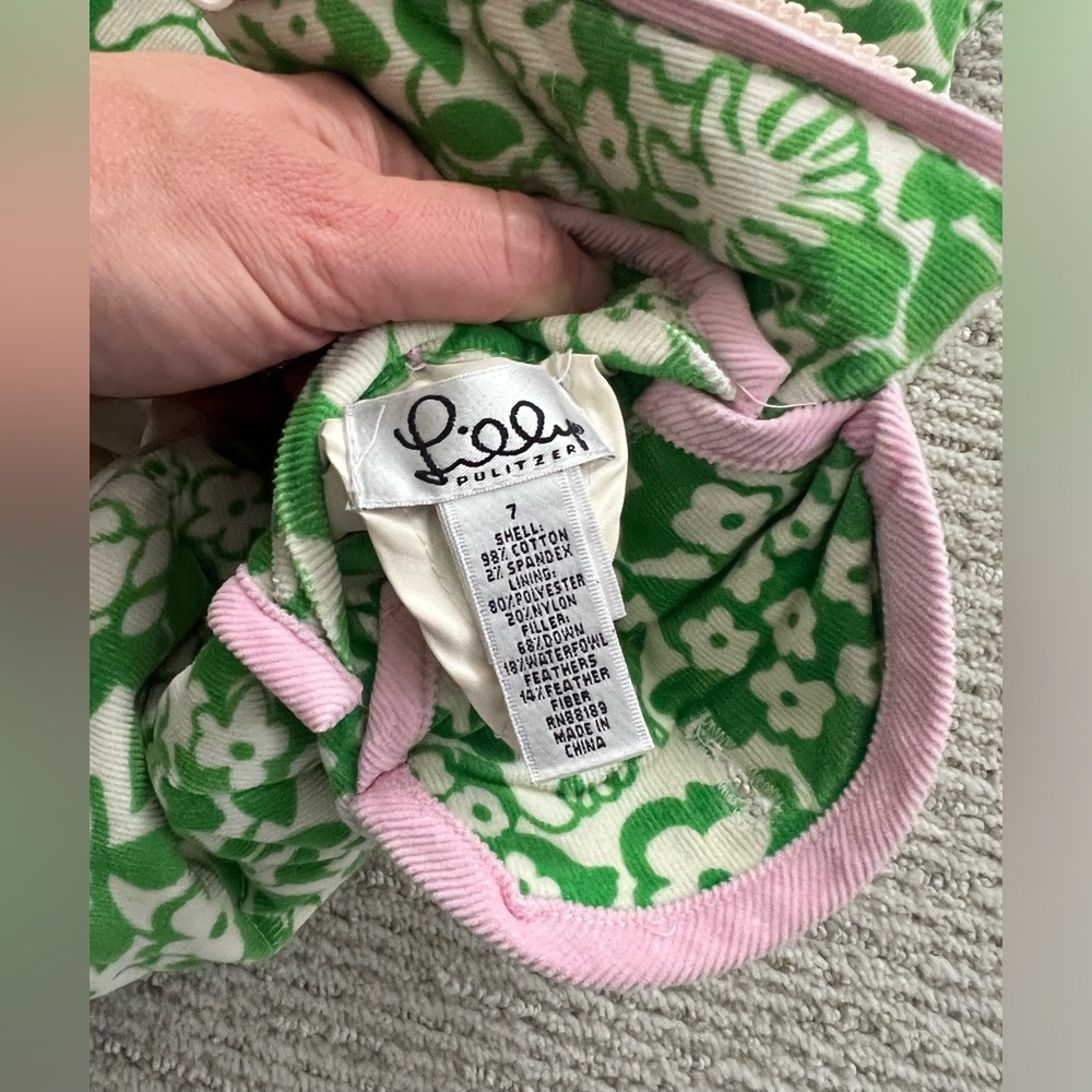 Lilly Pulitzer Girls Vest reversible Size 7 - Picture 5 of 5